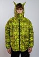 Thunder bomber reversible jacket detachable lighting puffer