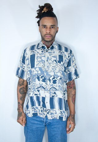 VINTAGE HAWAIIAN CRAZY PATTERNED SHIRT
