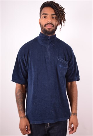 CHAMPION MENS VINTAGE SWEATSHIRT JUMPER LARGE NAVY 90S