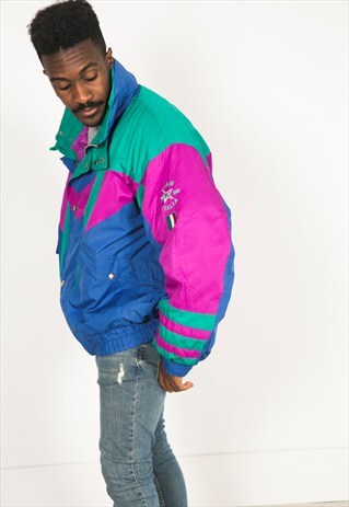 VINTAGE 80S USA FILA SPORT PUFFER PARKA COAT / R114