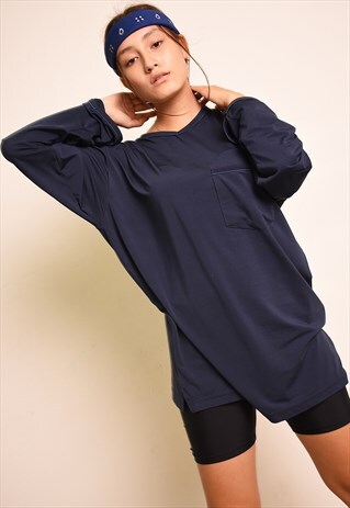 90'S RETRO GRUNGE OVERSIZED LYCRA JERSEY TOP JUMPER