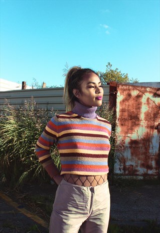 VINTAGE DOLCE & GABBANA STRIPED KNITTED JUMPER