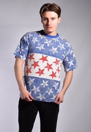 VINTAGE 90S STAR PRINT T-SHIRT