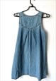 CUTE BLUE JEAN BAGGY DRESS FOR SUMMER - S