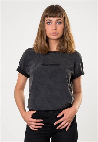 FLAME T-SHIRT BLACK ORGANIC COTTON
