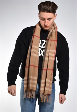 2010S BURBERRY NOVA CHECK CASHMERE SCARF