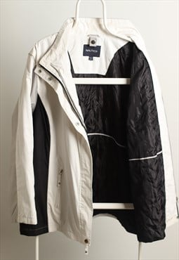 Vintage Nautica Windbreaker Waterproof Logo Jacket White