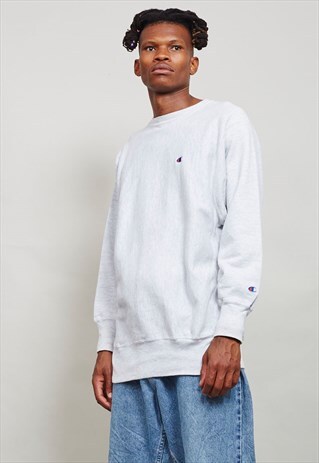 LIGHT VINTAGE MARL GREY CHAMPION SWEATER