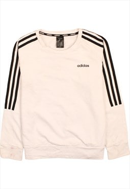 Vintage 90's Adidas Sweatshirt Striped Sleeves Crew Neck