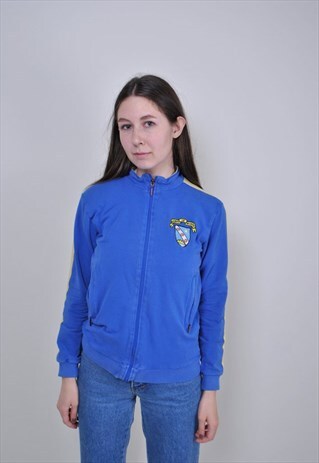 90S TEAM TRACK JACKET, VINTAGE SPORT SUIT HIGH NECK JACKET