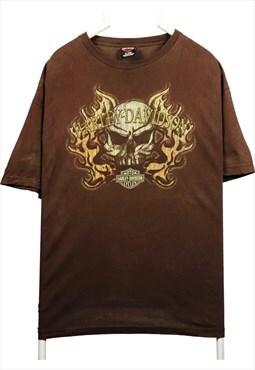 Vintage 90's Harley Davidson T Shirt Graphic Back Print