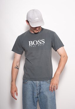Vintage Hugo Boss Spellout Printed 90s T-Shirt