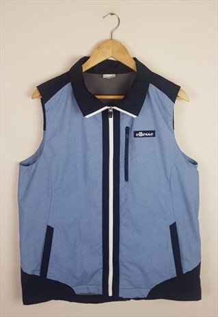 VINTAGE ELLESSE GILET BLUE