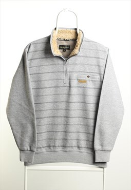 Vintage Claudio Valentino 1/4 zip Sweatshirt Grey