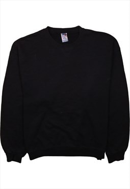 Vintage 90's Russell Sweatshirt Heavyweight Crew Neck Black