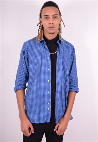 burberry blue check shirt