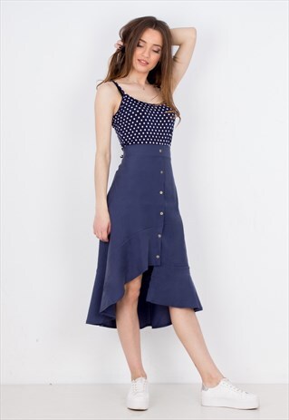 ASYMMETRIC SKIRT WITH BUTTONS