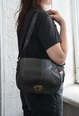 Vintage Black Leather ROWALLAN Bag