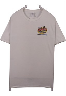 Vintage 90's Gildan T Shirt Racing Back Print Crewneck