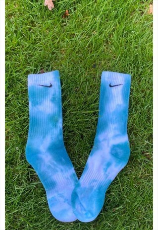 EMMERALD GREEN TIE DYE NIKE SOCKS