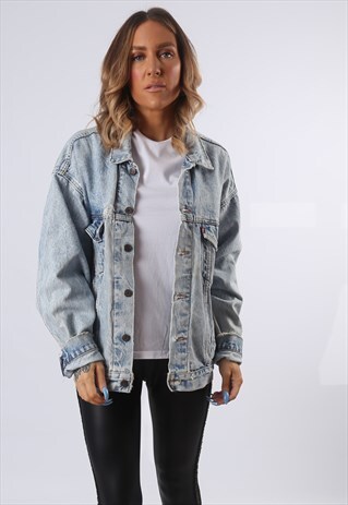 LEVIS DENIM JACKET OVERSIZED FITTED UK 18 (E54C)
