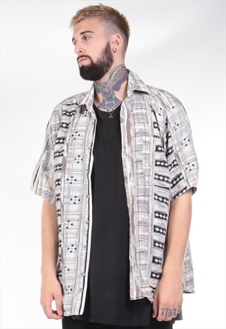 VINTAGE ABSTRACT PRINT 90S SHIRT