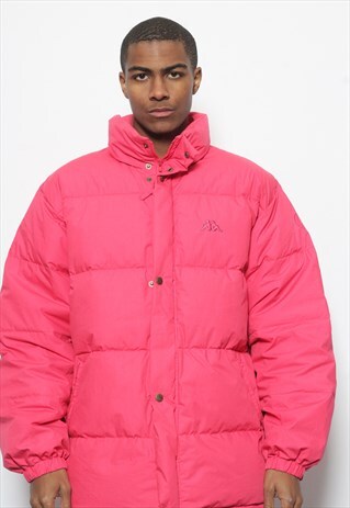 VINTAGE KAPPA LOGO JACKET DOWN PUFFER PINK