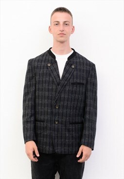 Vintage Trachten Men's UK 40 Wool Blazer Coat EU 50 Jacket M