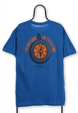 Columbia Vintage Blue Graphic TShirt Womens