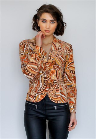 VINTAGE 70'S PRINT BLAZER