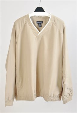 Vintage 00s overhead shell jacket in beige