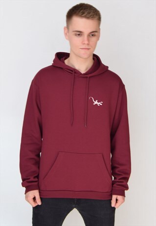 BURGUNDY LIZARD (WHITE) HOODIE