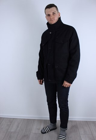 LACOSTE VINTAGE COAT JACKET MEN WINTER 2V1 WOOL