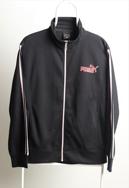 Vintage Puma Sportswear Track Jacket Logo Black 