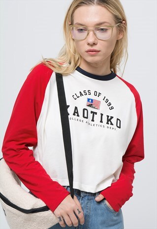 OFF WHITE/RED "COLLEGE" T-SHIRT