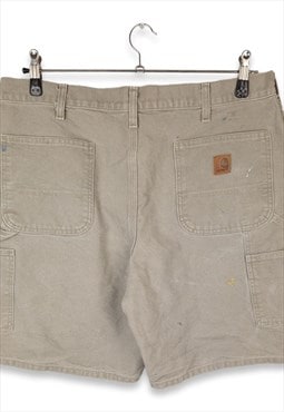 Men's Carhartt Carpenter Cargo Shorts In Beige Size W38