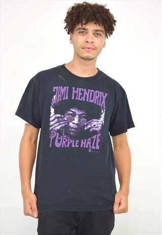 VINTAGE 90S BLACK JIMI HENDRIX SHIRT