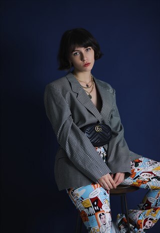 VINTAGE AQUASCUTUM DOGTOOTH BLAZER JACKET