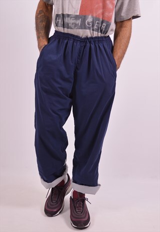DIADORA MENS VINTAGE TRACKSUIT TROUSERS XL BLUE 90S