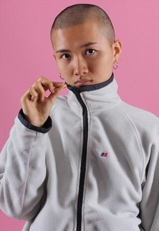 BERGHAUS CREAM/GREY ZIPPED FLEECE