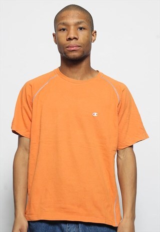 VINTAGE CHAMPION LOGO T-SHIRT ORANGE