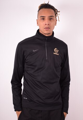 NIKE MENS VINTAGE SWEATSHIRT JUMPER SMALL BLACK 90S