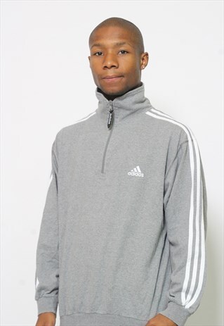 VINTAGE ADIDAS 1/4 ZIP LONG SLEEVE SWEATSHIRT