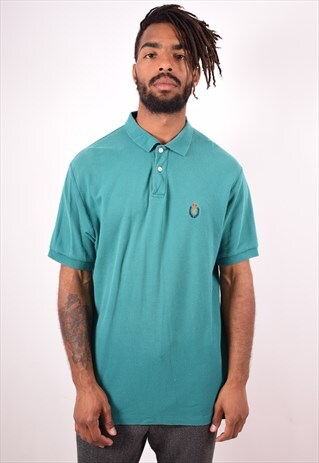 CHAPS RALPH LAUREN MENS VINTAGE OVERSHIRT MEDIUM GREEN 90S