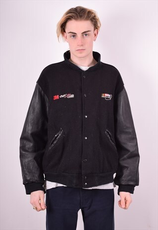 MENS VINTAGE JOE GIBBS RACING JACKET XL BLACK 90'S