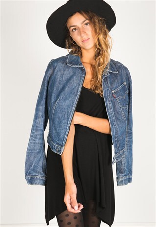 VINTAGE 80S LEVIS ENGINEERED DENIM JACKET / R111