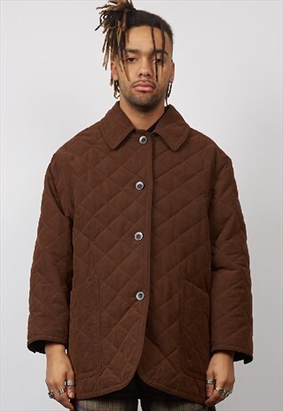 VINTAGE 90'S BURBERRY BROWN QUILTED JACKET