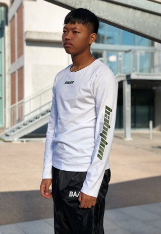 BAAD T-SHIRT LONG SLEEVE WHITE BABYLON ADVISORY 1999 (KAKI)