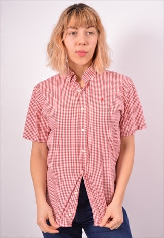 VINTAGE POLO RALPH LAUREN SHIRT CHECK RED
