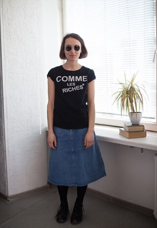 VINTAGE 90'S BLACK COTTON SHORT SLEEVED T-SHIRT